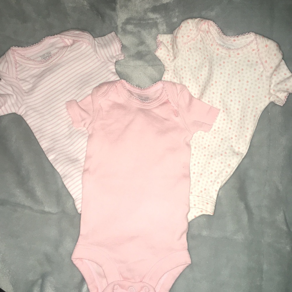 Three size newborn onesies